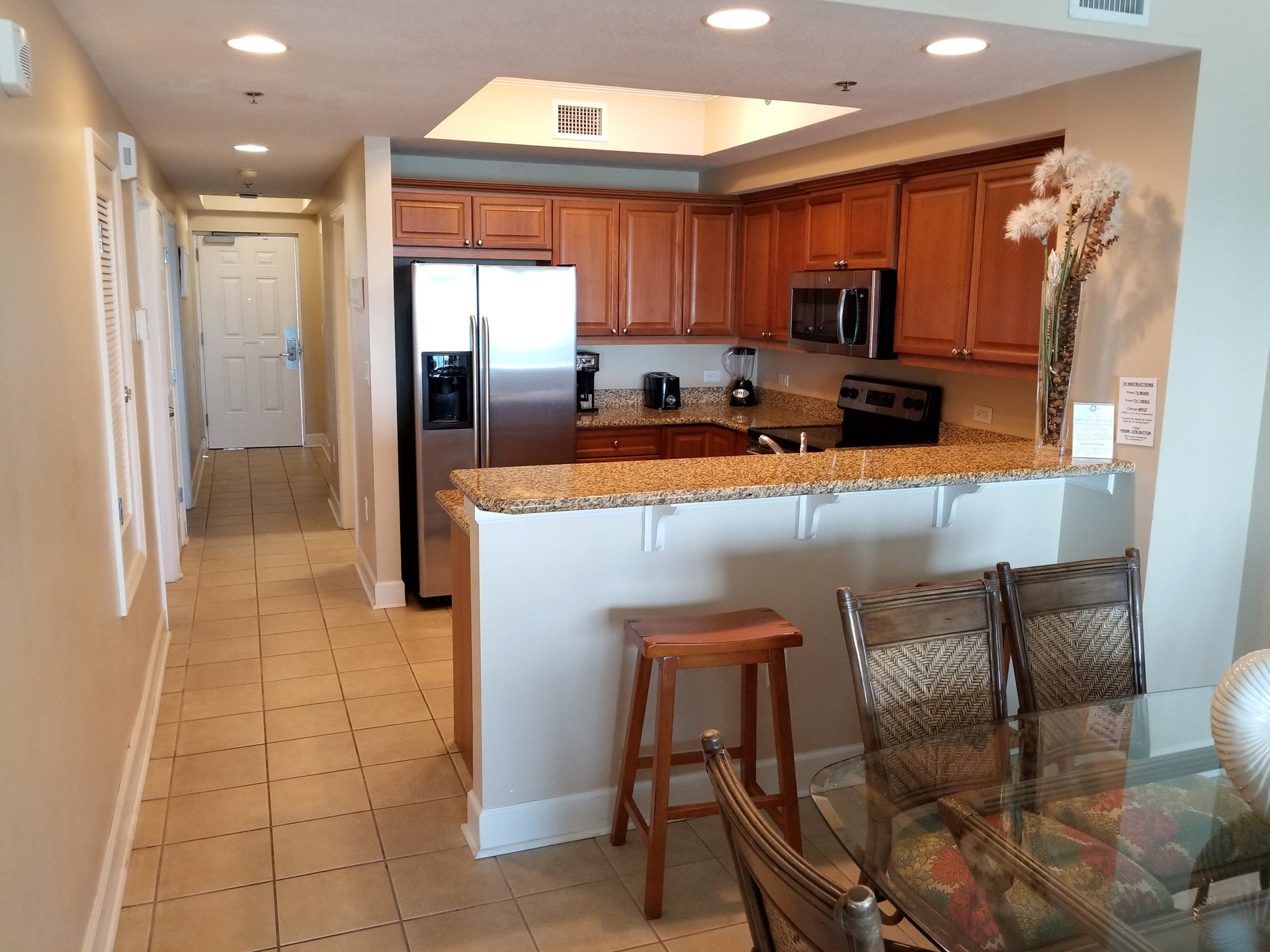 Kitchen and Bar View at Gulf Shores Condo Rental